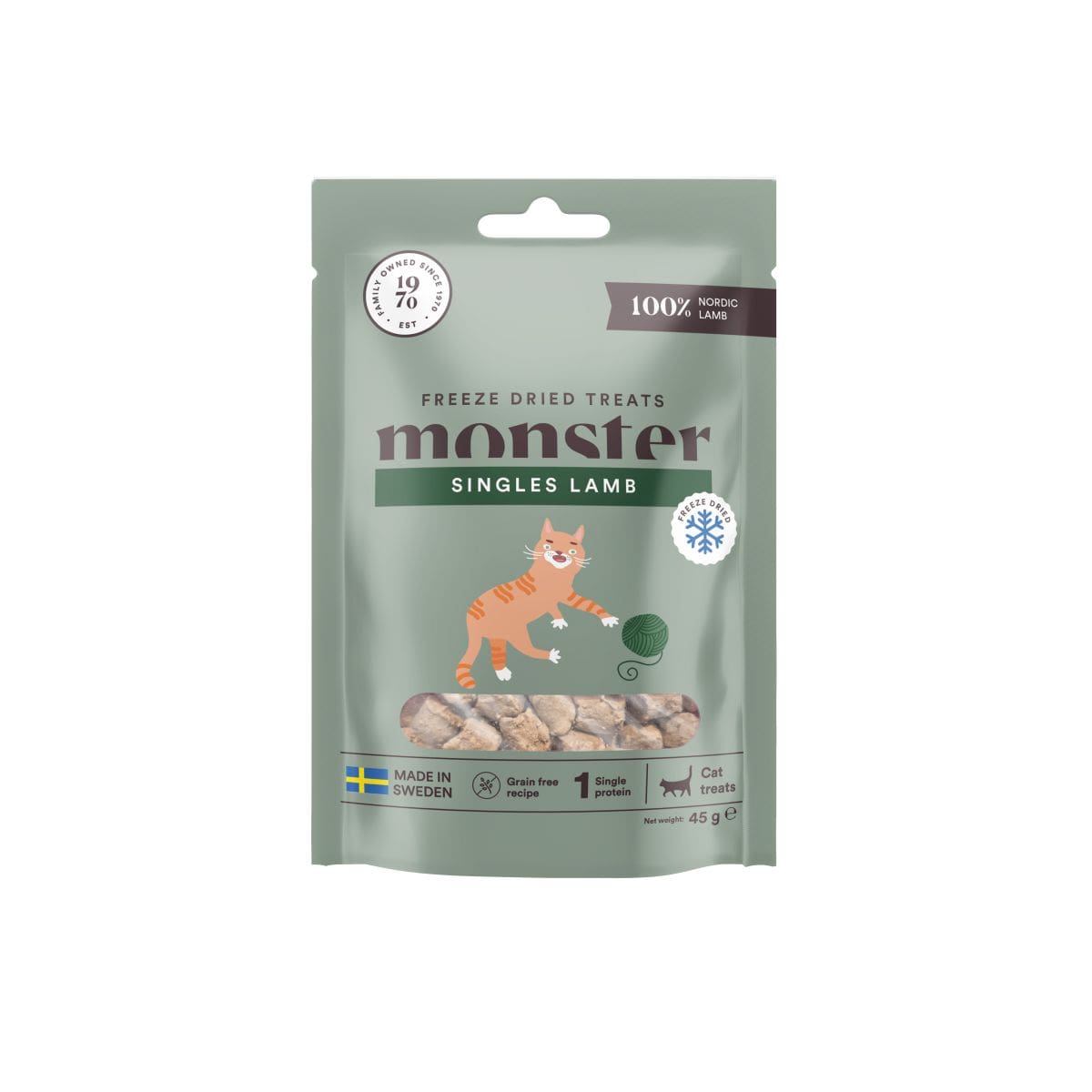 Monster Freeze dried treats Cat Singles Lamb