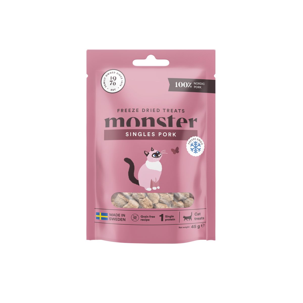 Monster Freeze dried treats Cat Singles Pork