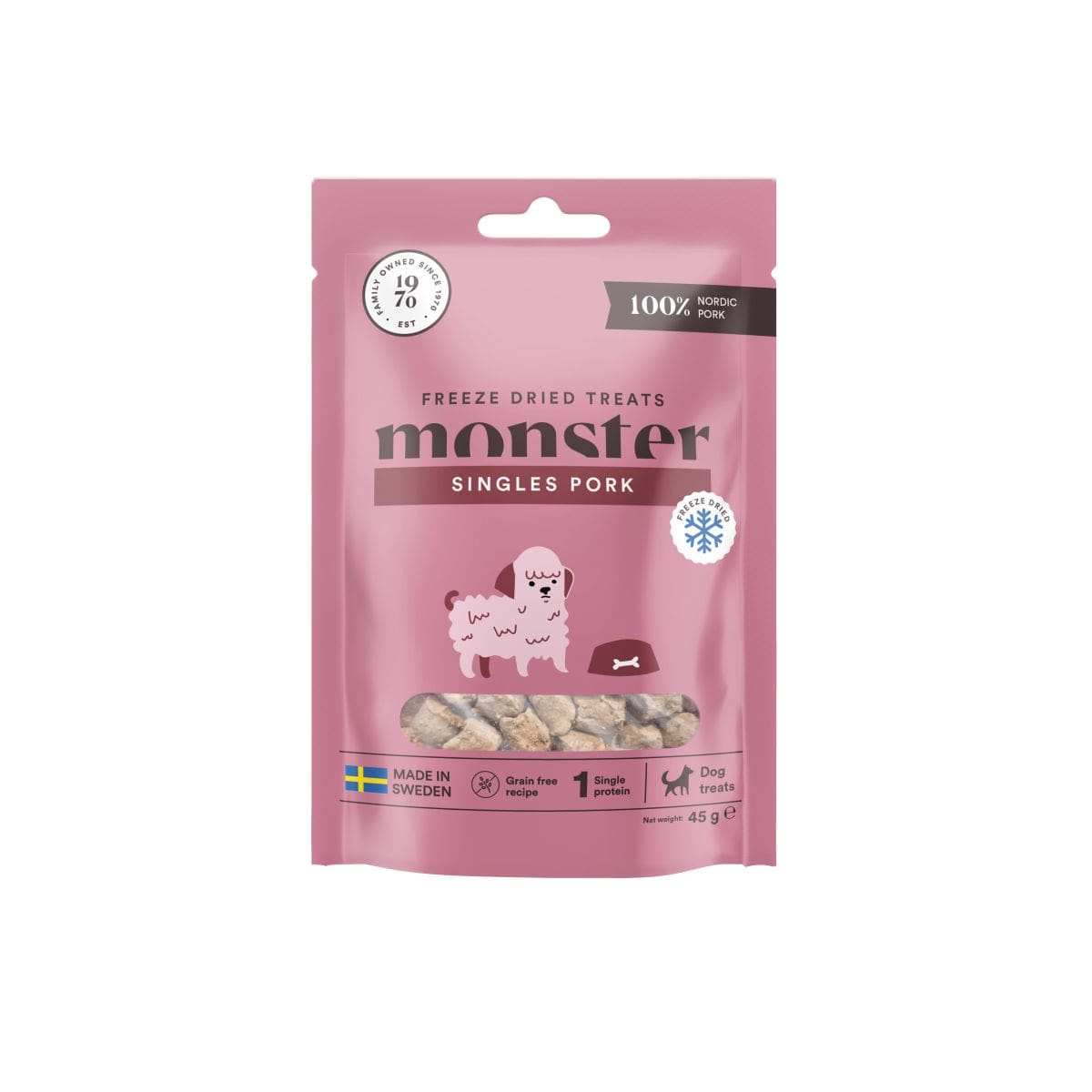 Monster Freeze dried treats Dog Singles Pork