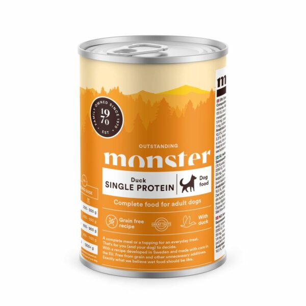 Monster Dog Adult Single Protein Duck Burk 400g