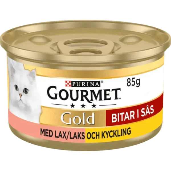 Gourmet Gold Lax & Kycklingbitar i sås 85g
