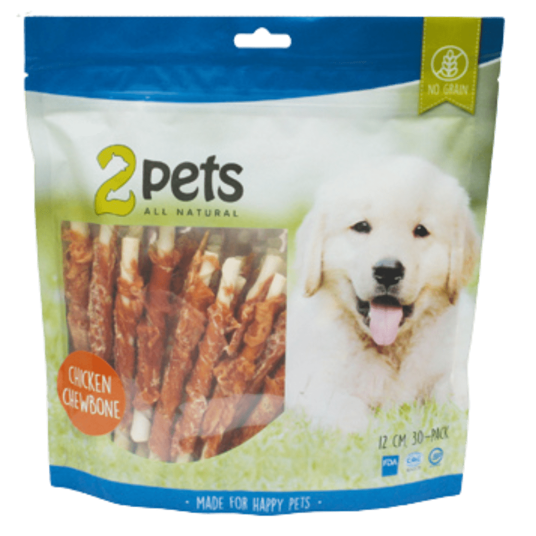 2pets Tuggpinne m kycklingfilé 12cm 30-pack 400g