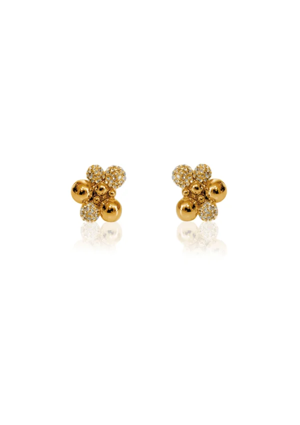 Ioaku Berry Sparkle Stud Örhängen Guld