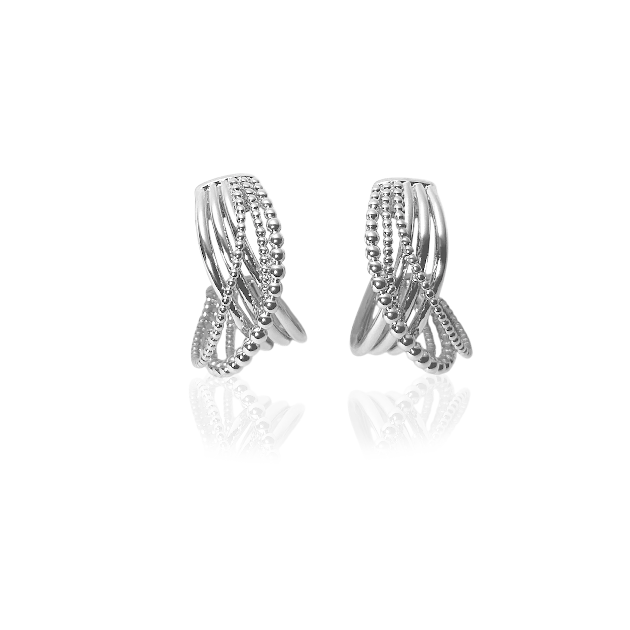 IOAKU-earrings-loops-icon-twist-silver