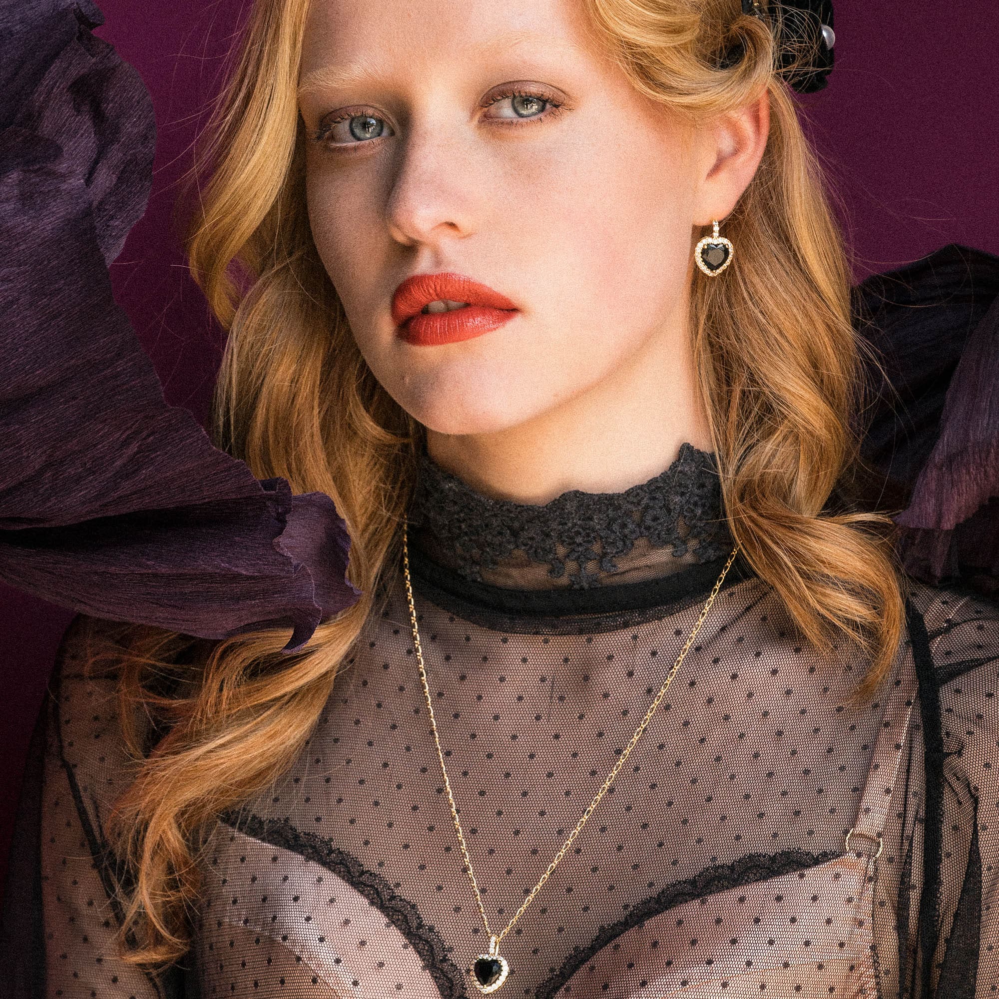 Lily & Rose Rose Earrings – Jet - Bild 2